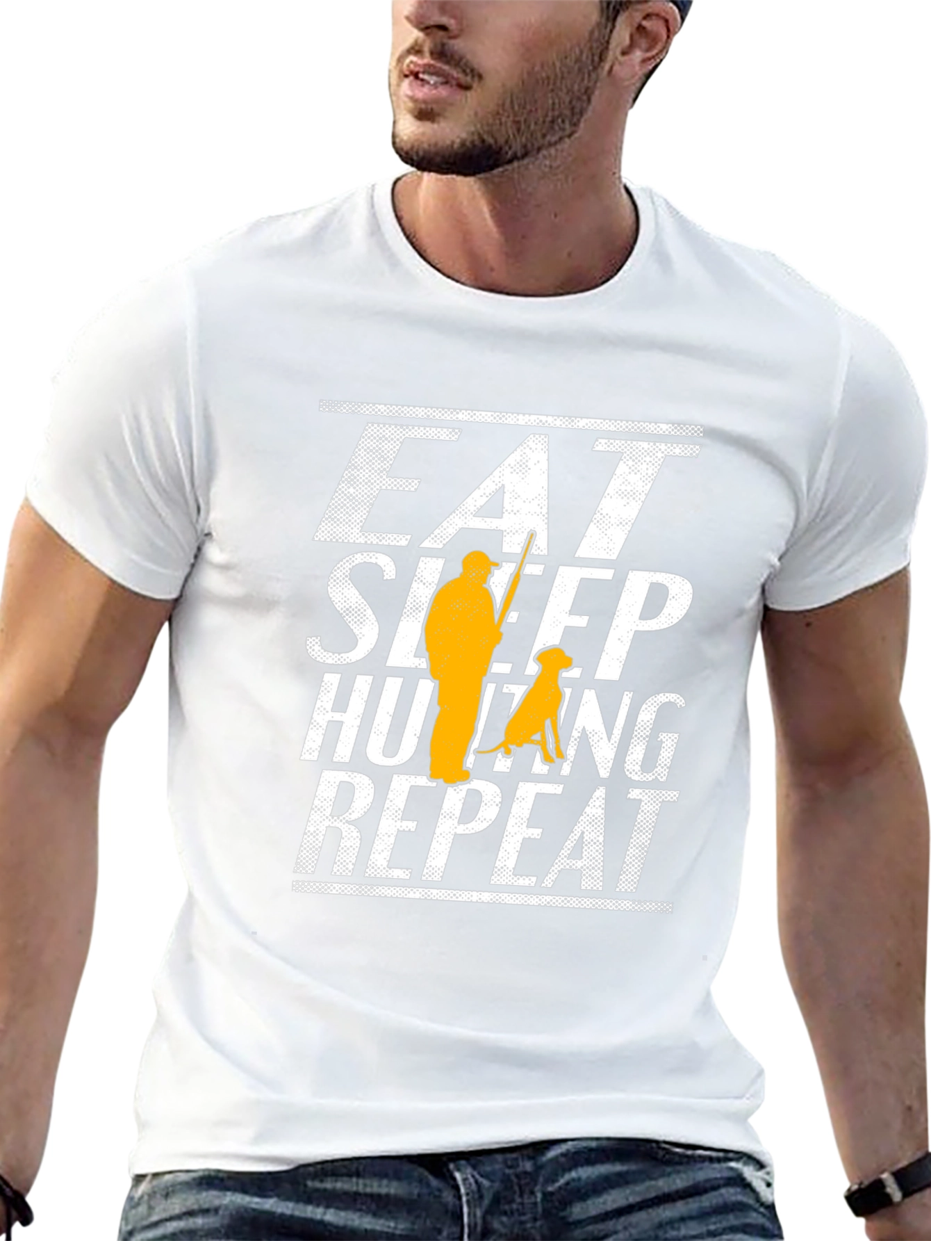 Eat Sleep Hunting Repeat Mens T-Shirt