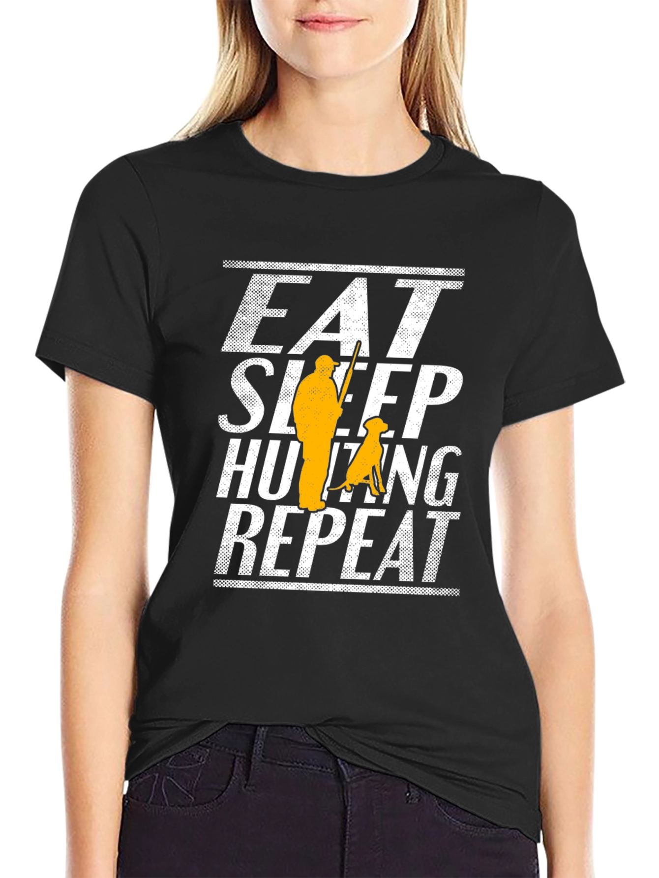 Eat Sleep Hunting Repeat Mens T-Shirt