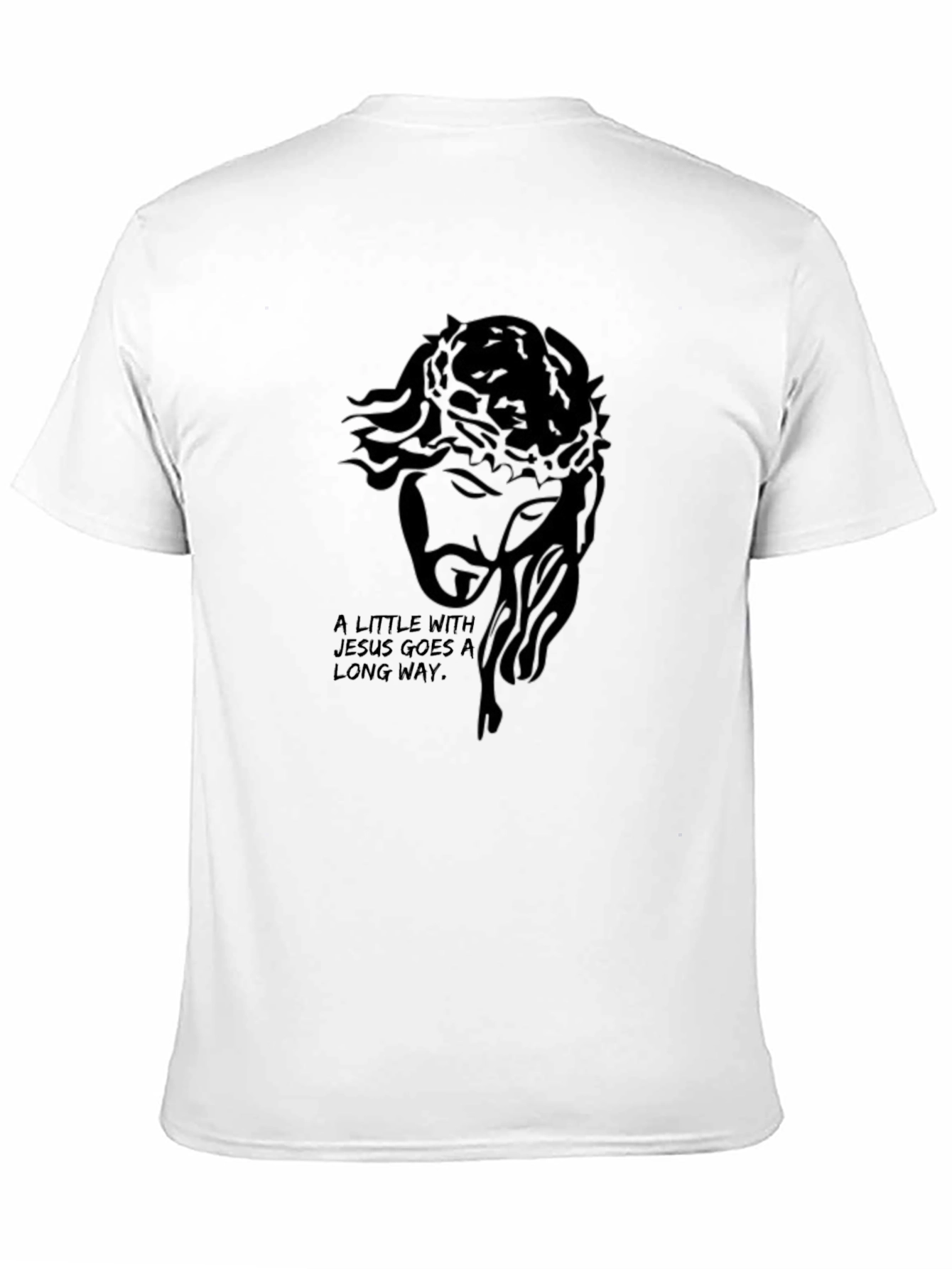 Jesus Graphic Print Black T-Shirt
