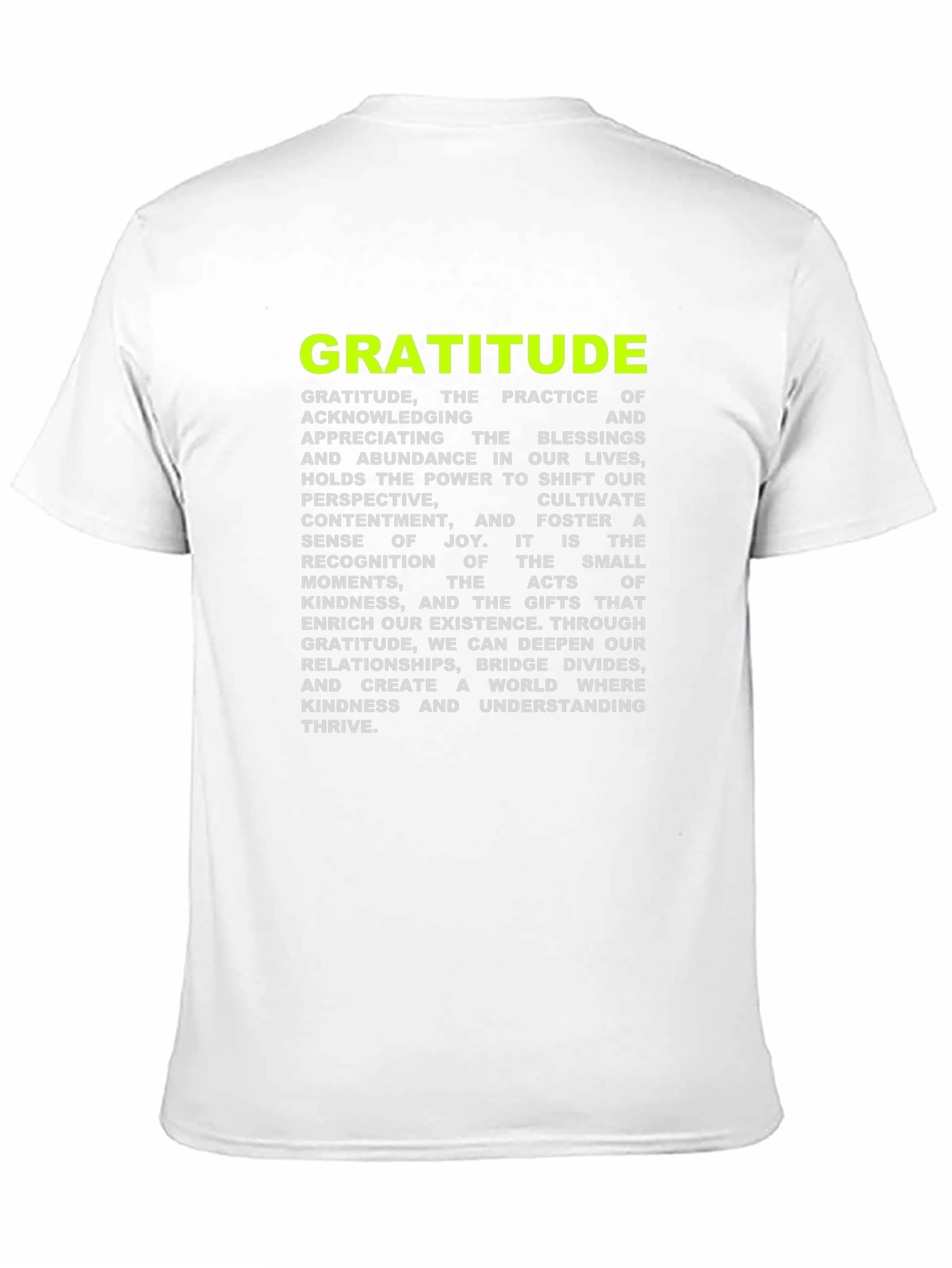 Gratitude Graphic Tee - Inspiring Positive Vibes