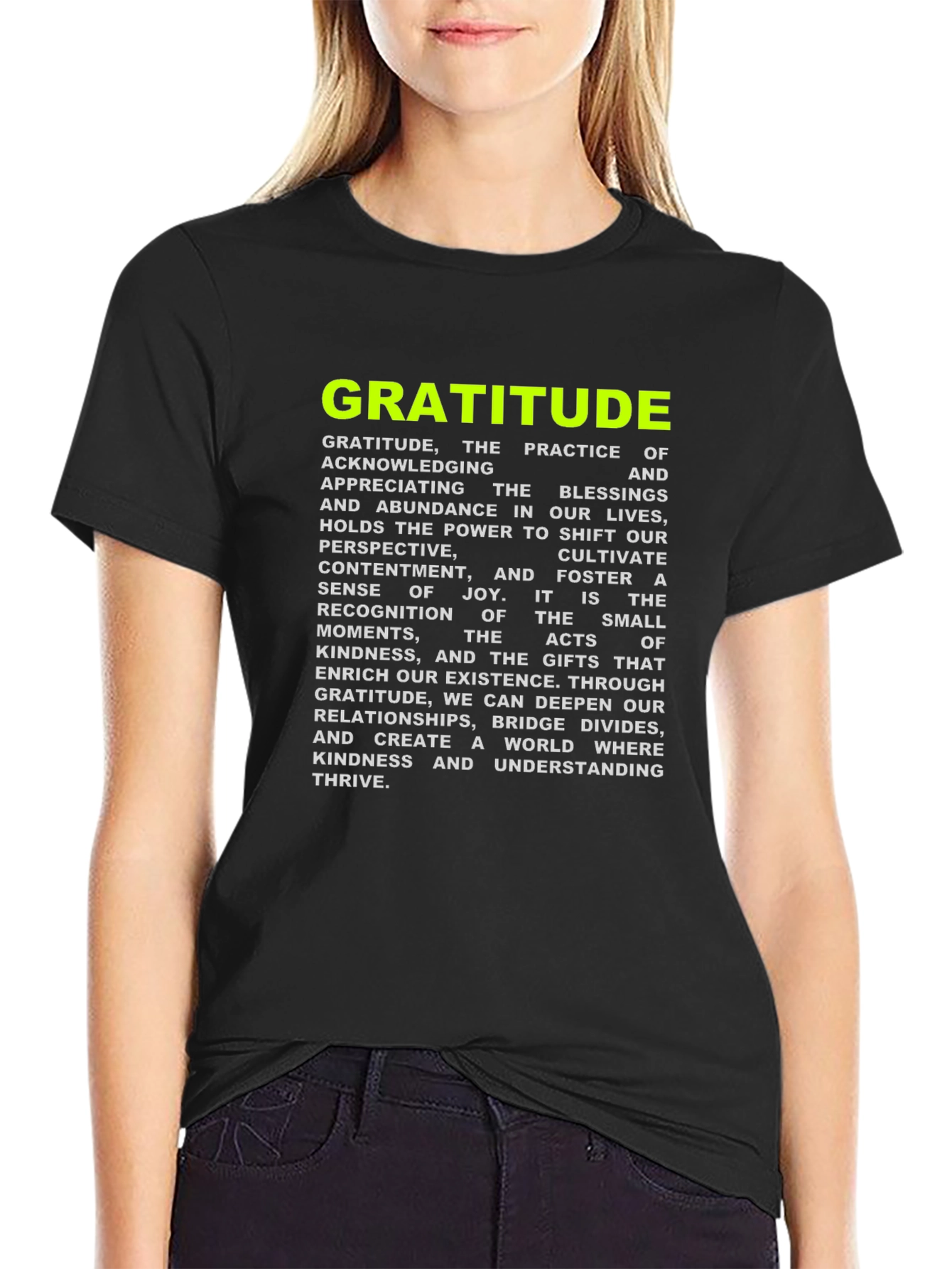 Gratitude Graphic Tee - Inspiring Positive Vibes