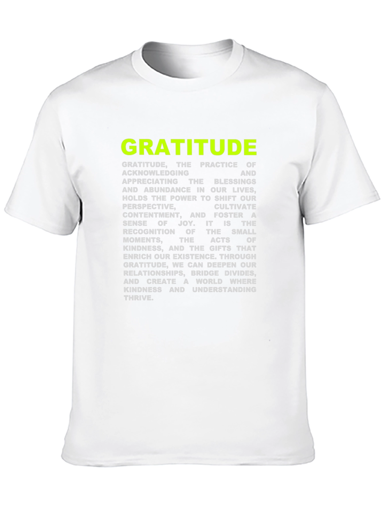 Gratitude Graphic Tee - Inspiring Positive Vibes