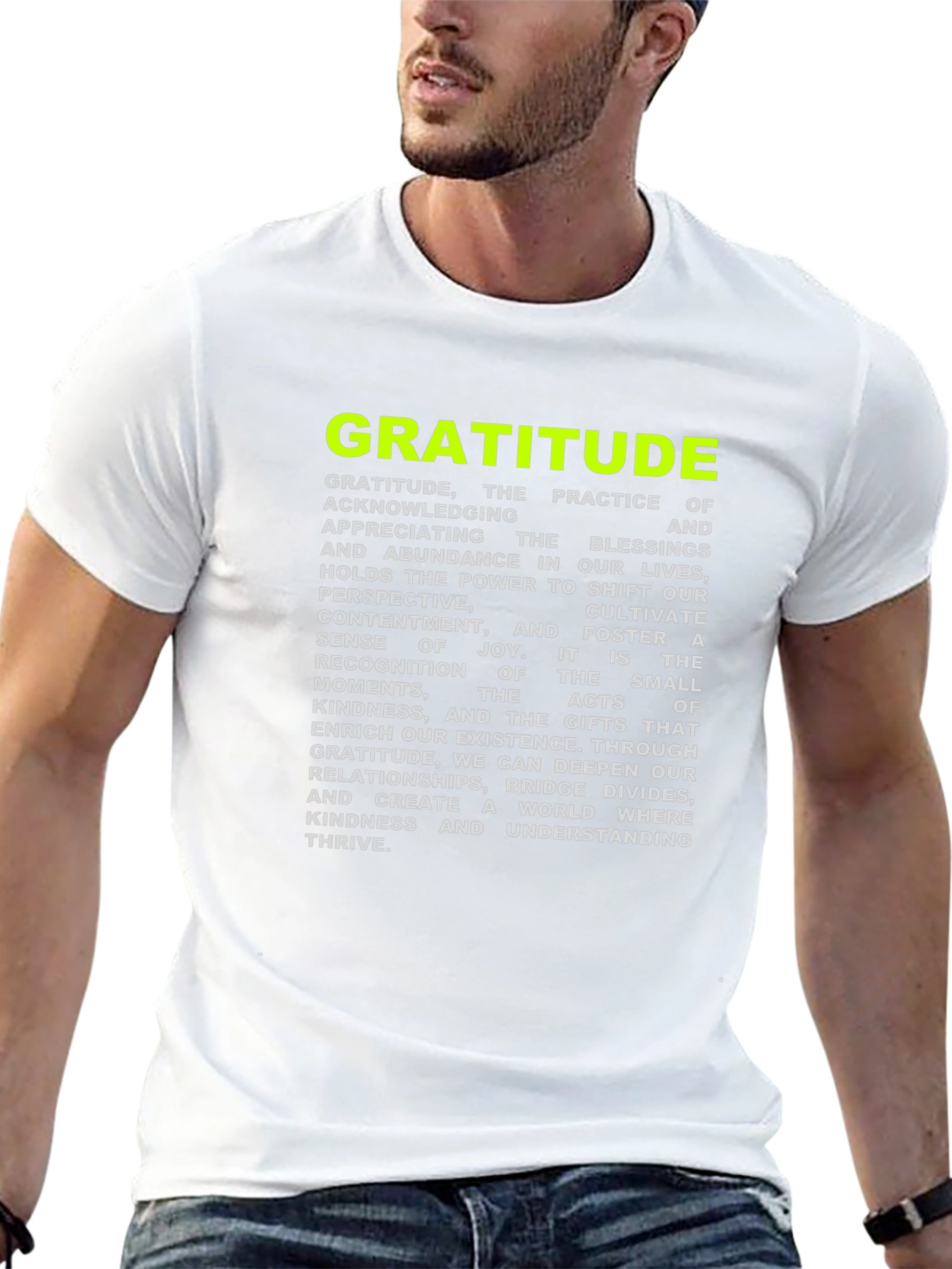 Gratitude Graphic Tee - Inspiring Positive Vibes