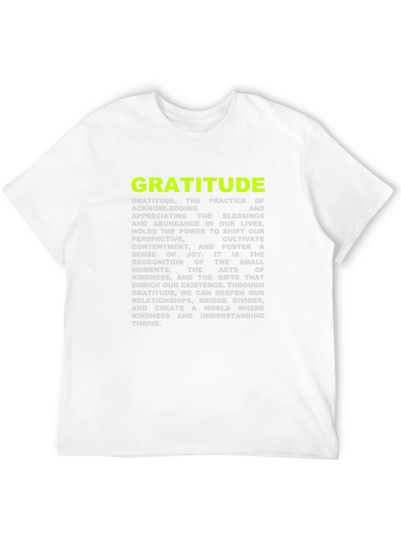 Gratitude Graphic Tee - Inspiring Positive Vibes