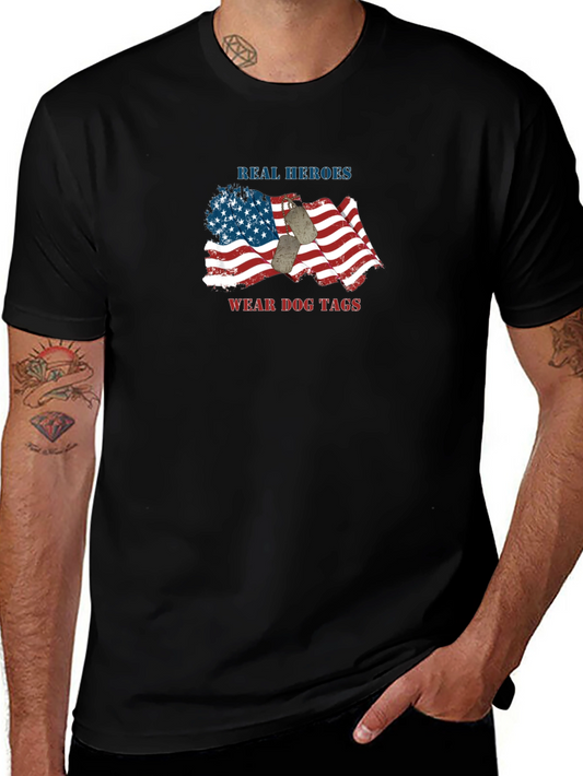 Real Heroes Dog Tag Graphic Tee
