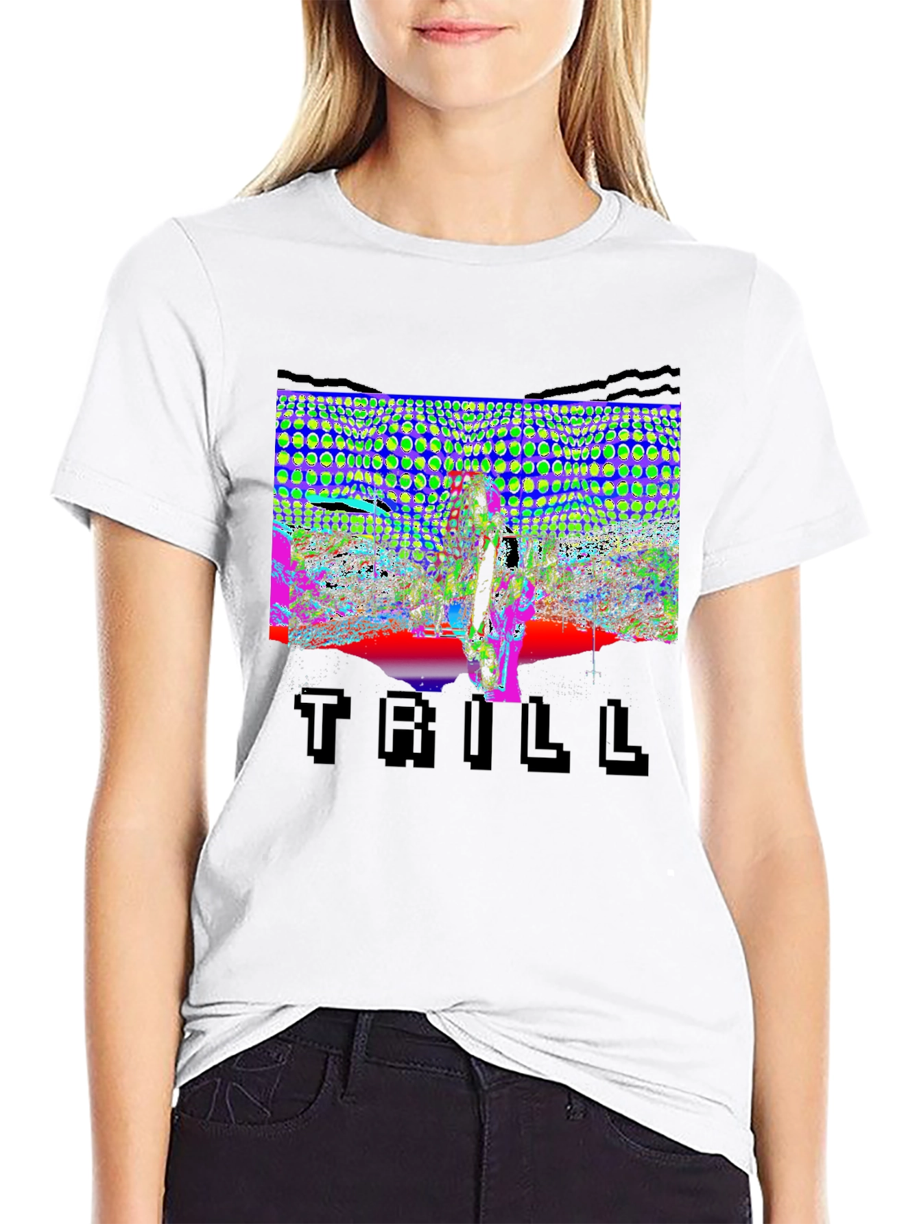 Trill Graphic Tee - Unique Design Black Cotton Shirt