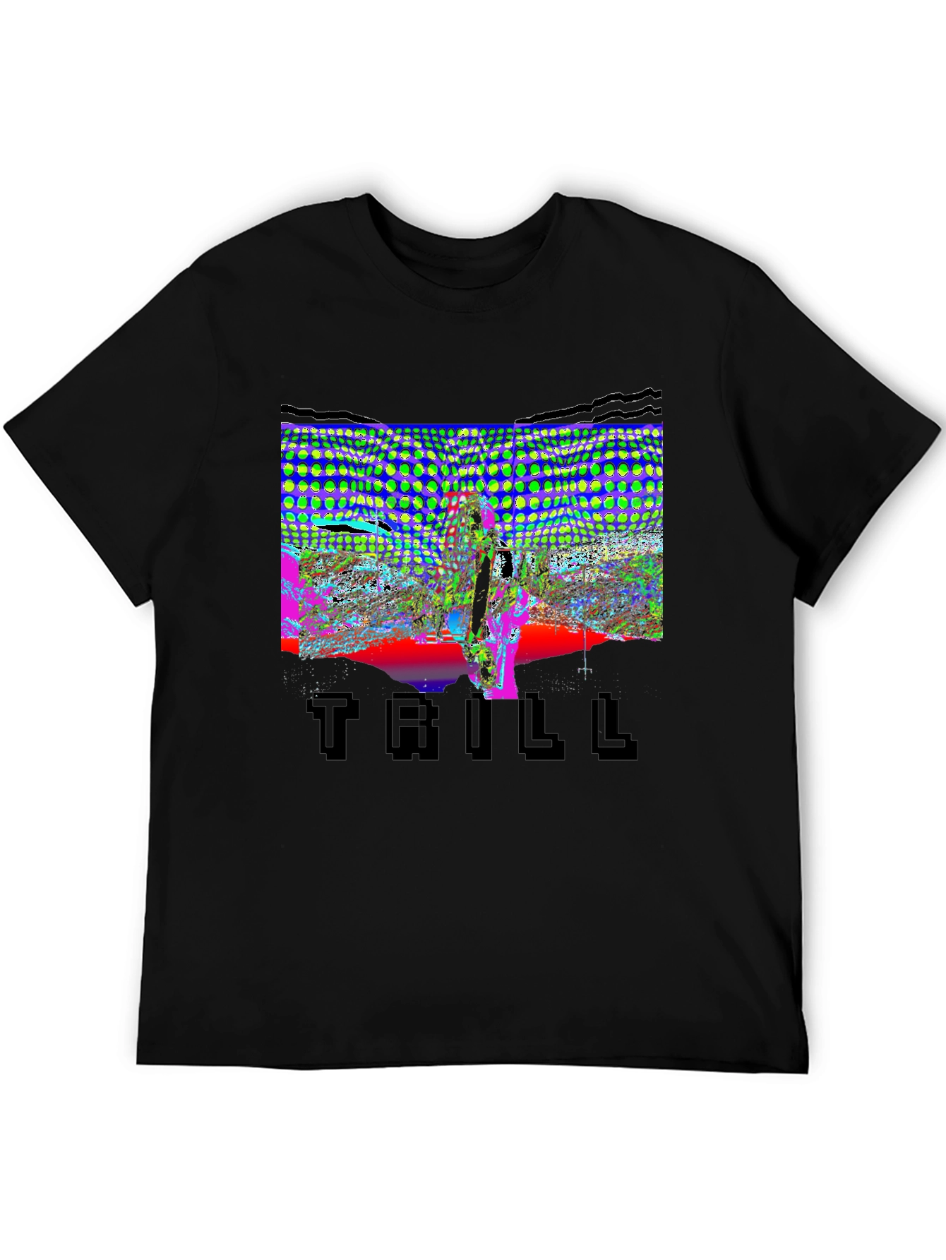 Trill Graphic Tee - Unique Design Black Cotton Shirt