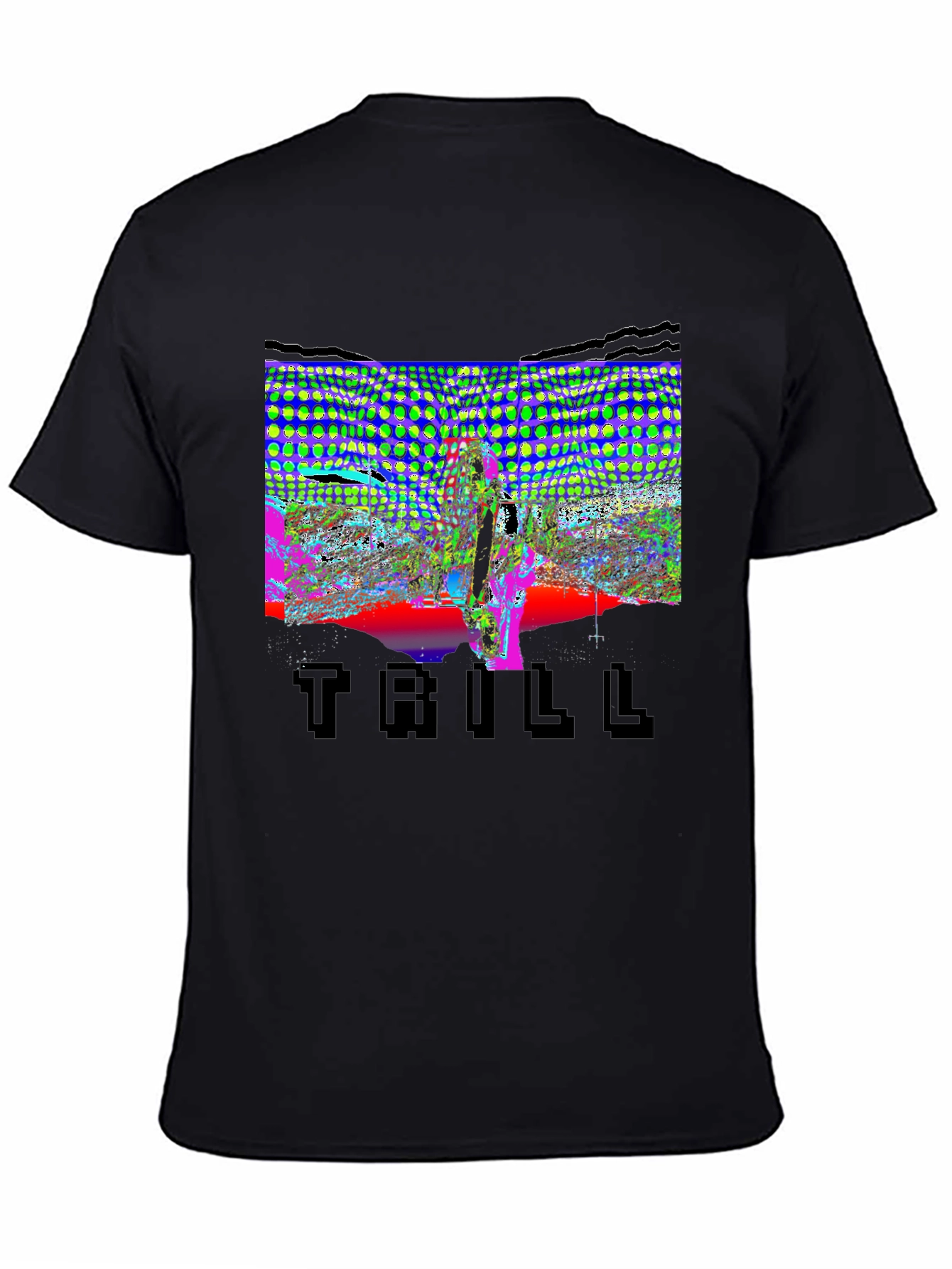 Trill Graphic Tee - Unique Design Black Cotton Shirt