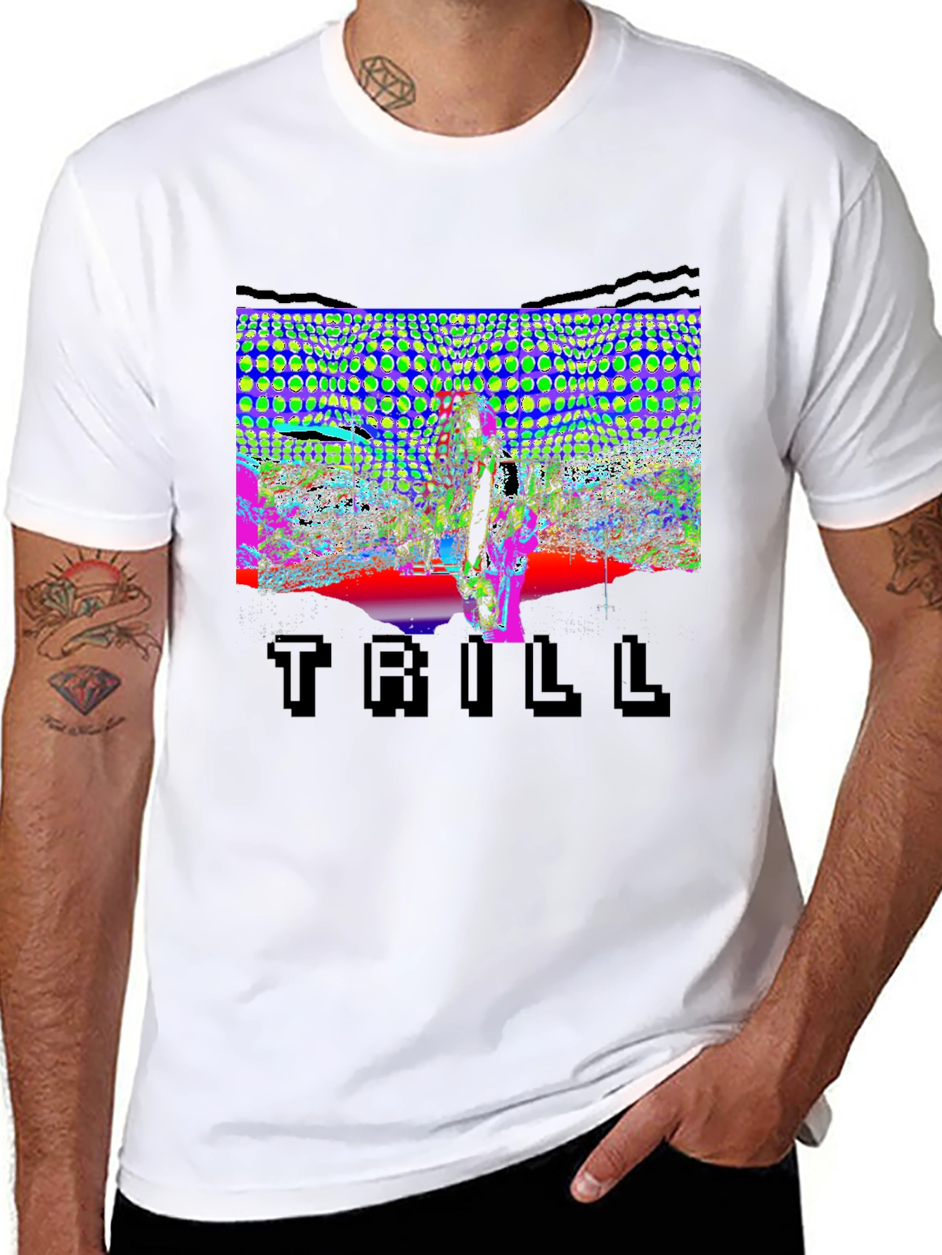 Trill Graphic Tee - Unique Design Black Cotton Shirt