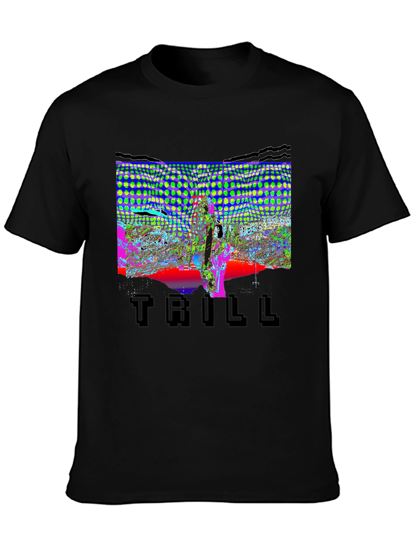 Trill Graphic Tee - Unique Design Black Cotton Shirt