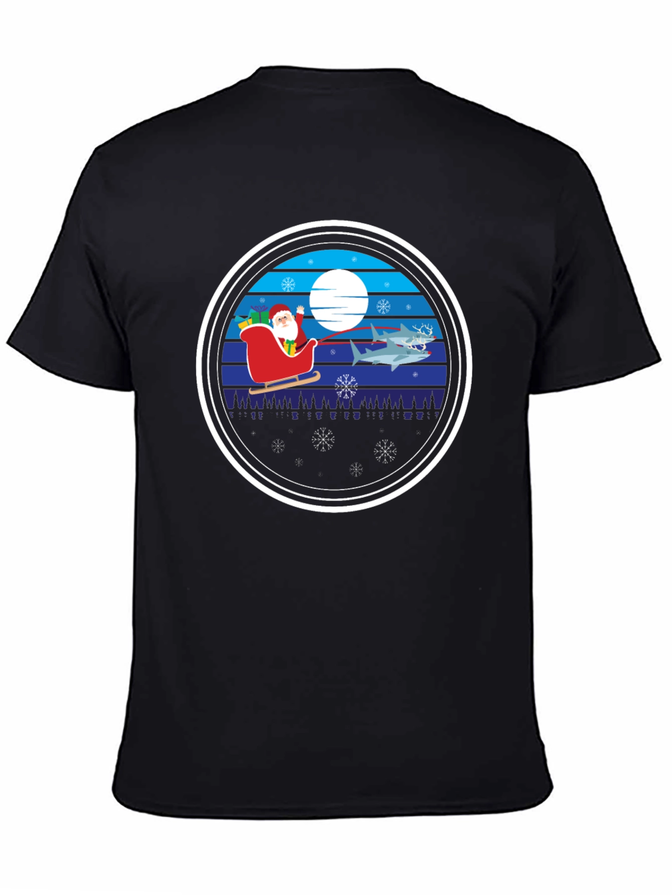 Shark Christmas Santa T-Shirt