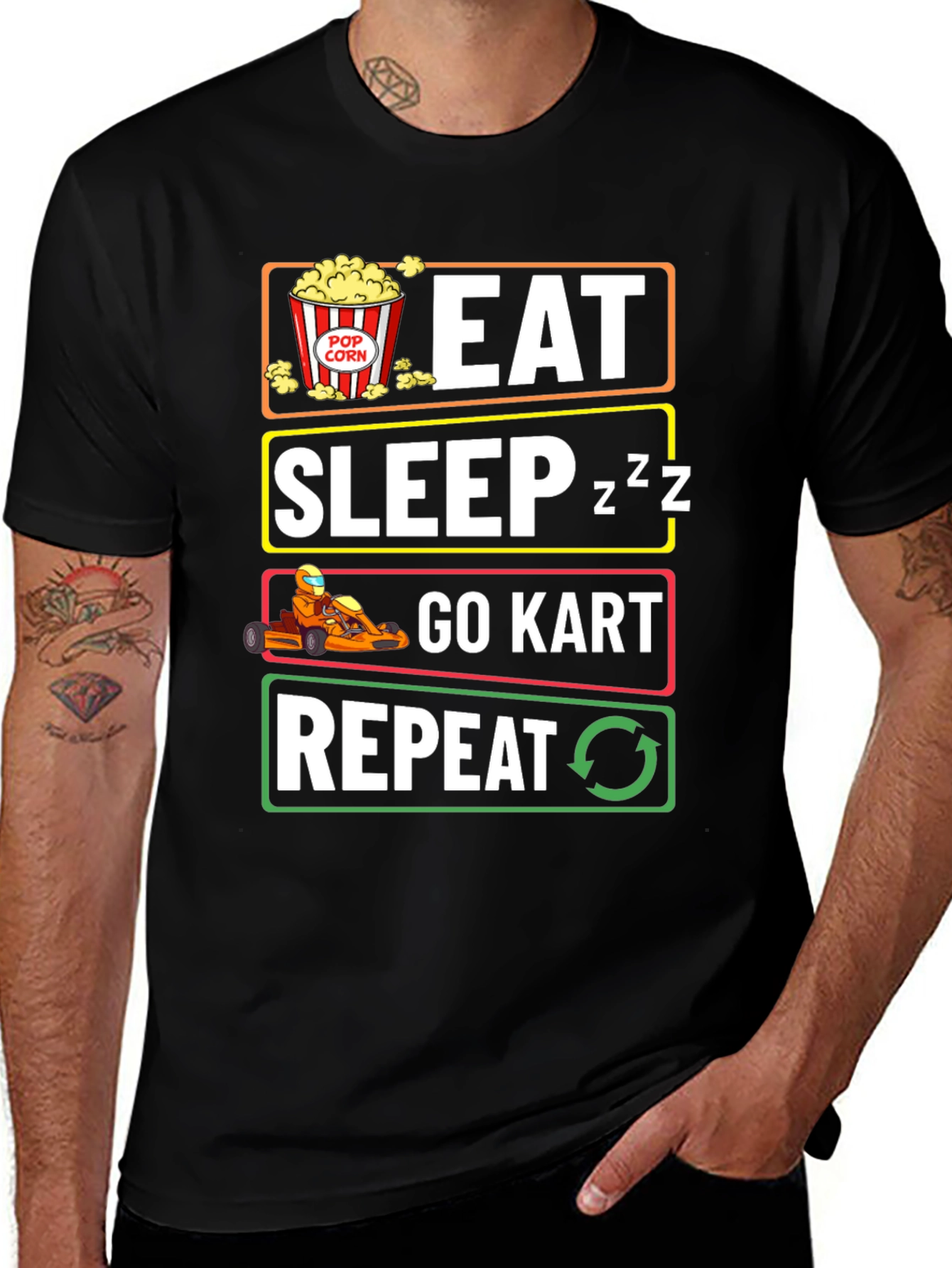 Eat Sleep Go-Kart Repeat T-Shirt