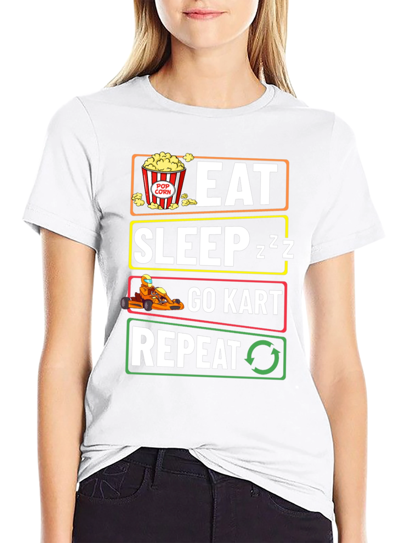 Eat Sleep Go-Kart Repeat T-Shirt