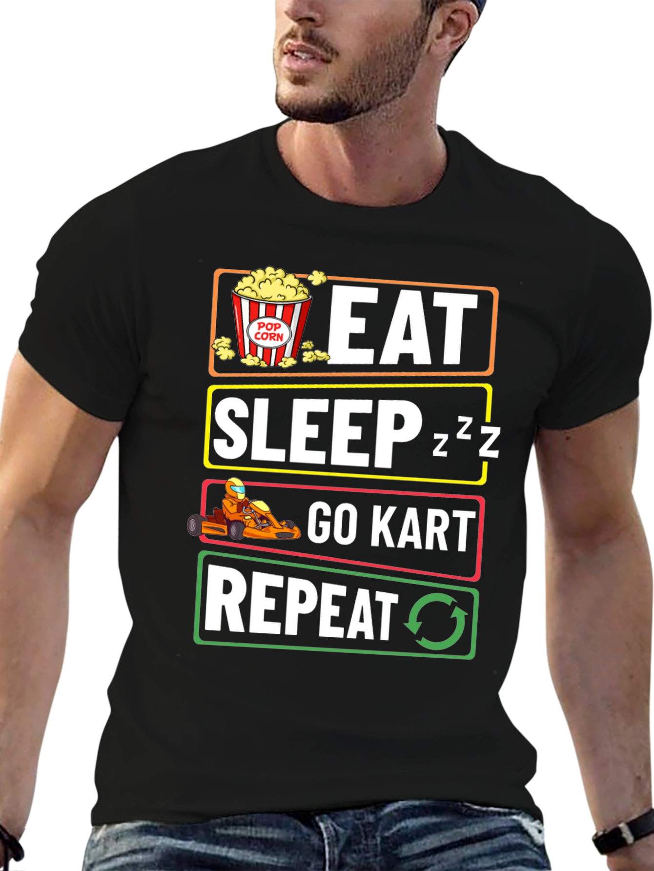 Eat Sleep Go-Kart Repeat T-Shirt