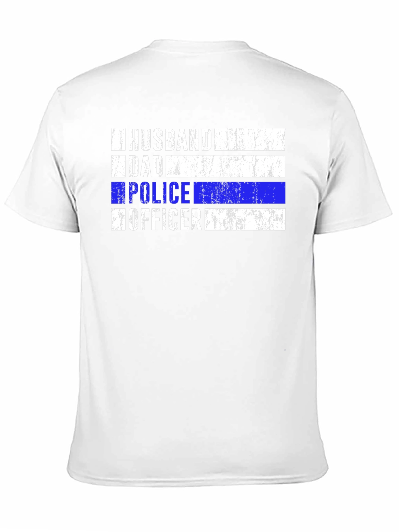Husband Dad Police Officer Black T-Shirt