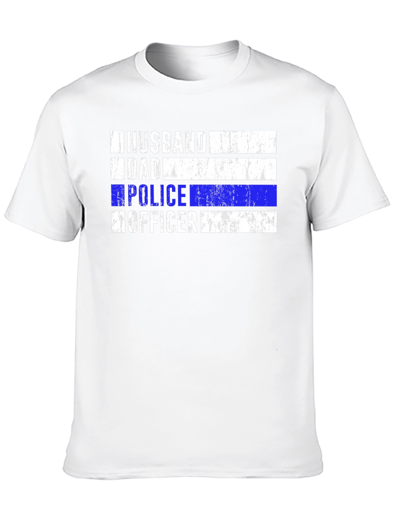 Husband Dad Police Officer Black T-Shirt