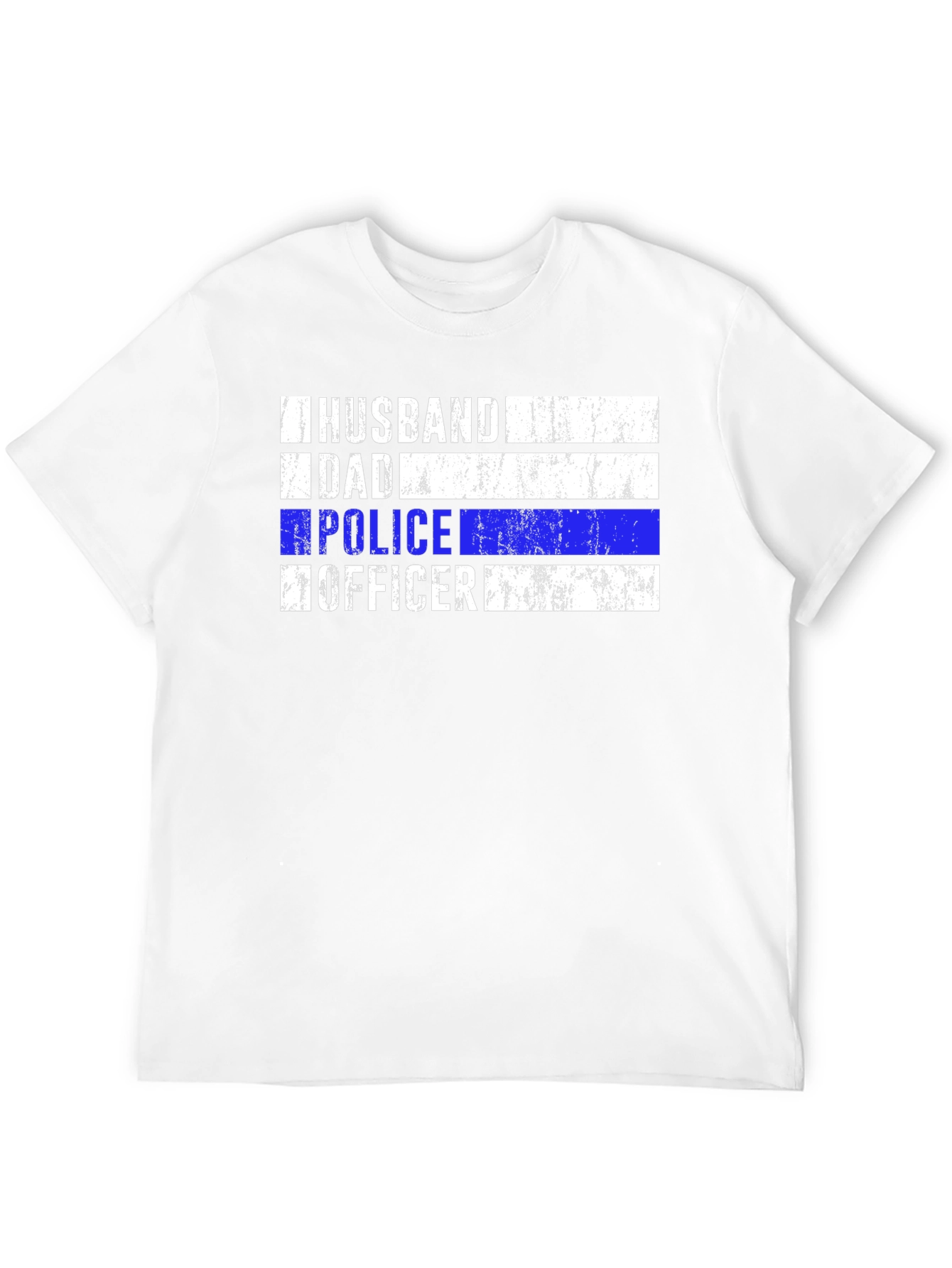 Husband Dad Police Officer Black T-Shirt
