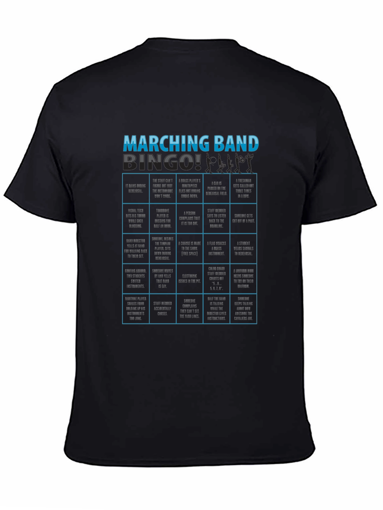 Marching Band Bingo T-Shirt - Unique Design