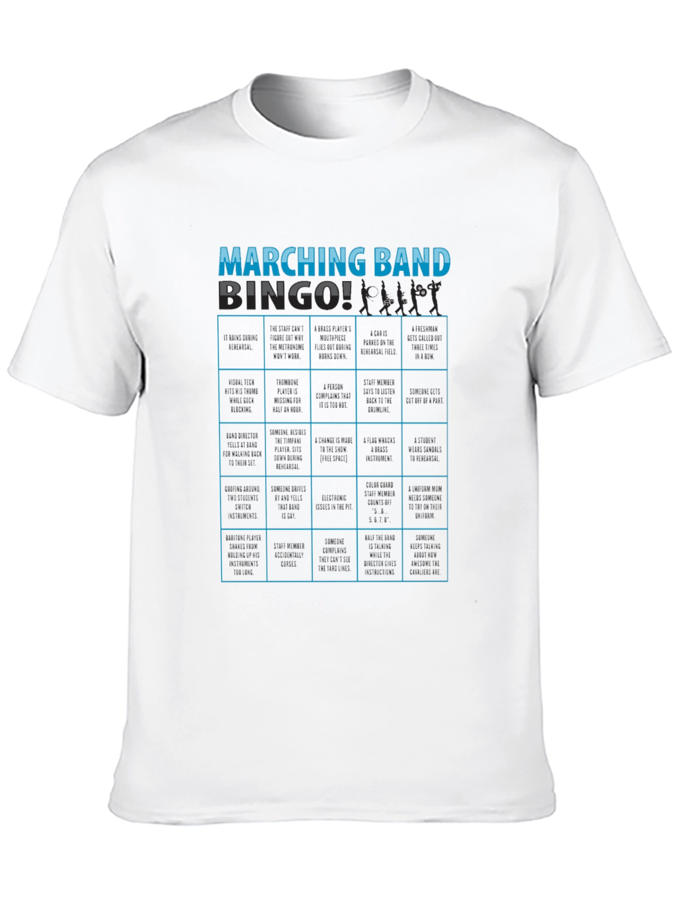 Marching Band Bingo T-Shirt - Unique Design