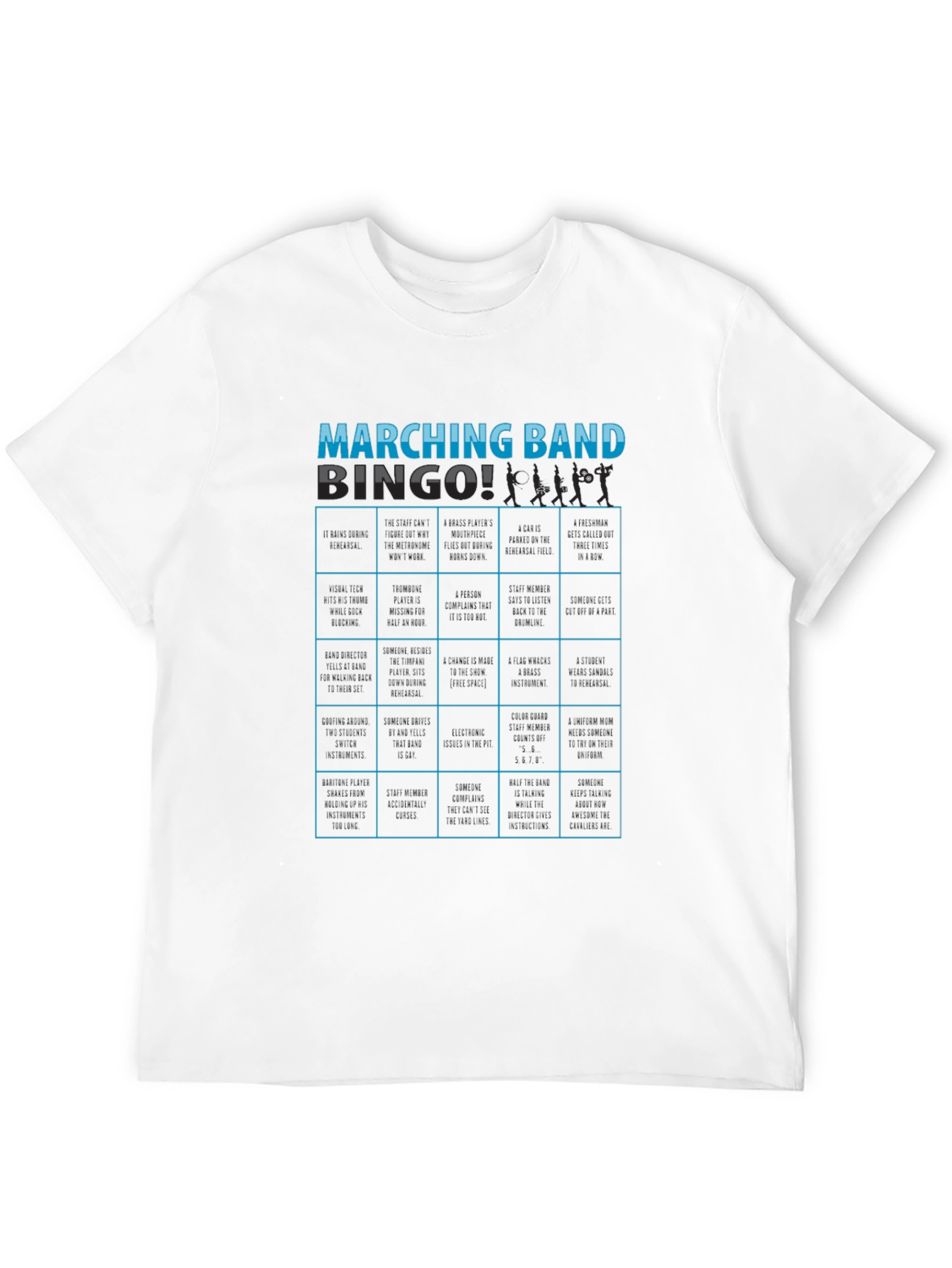 Marching Band Bingo T-Shirt - Unique Design