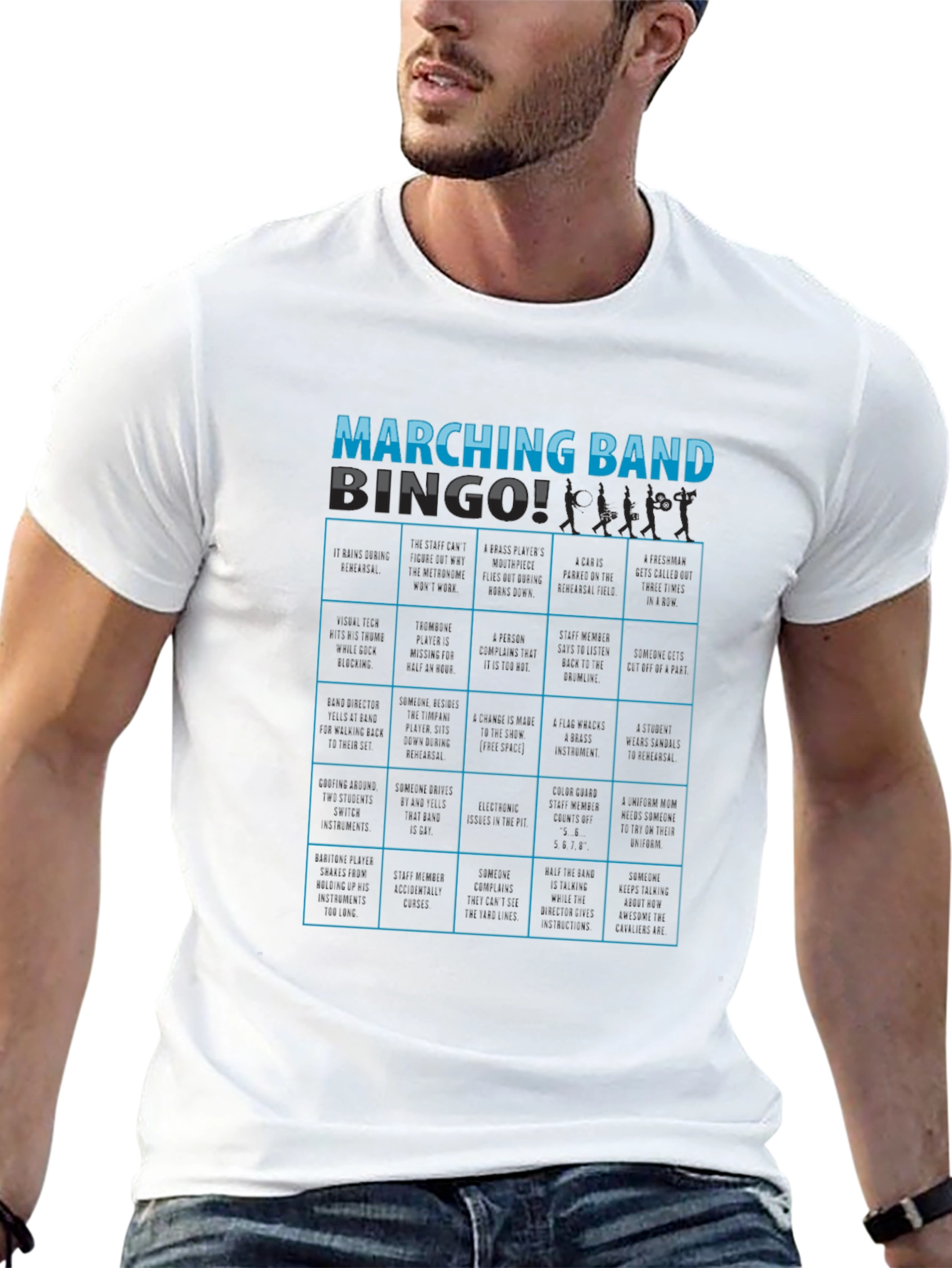 Marching Band Bingo T-Shirt - Unique Design