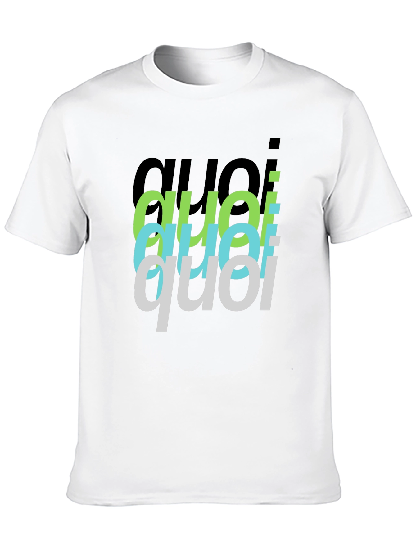 Quoi Stacked Graphic Black T-Shirt