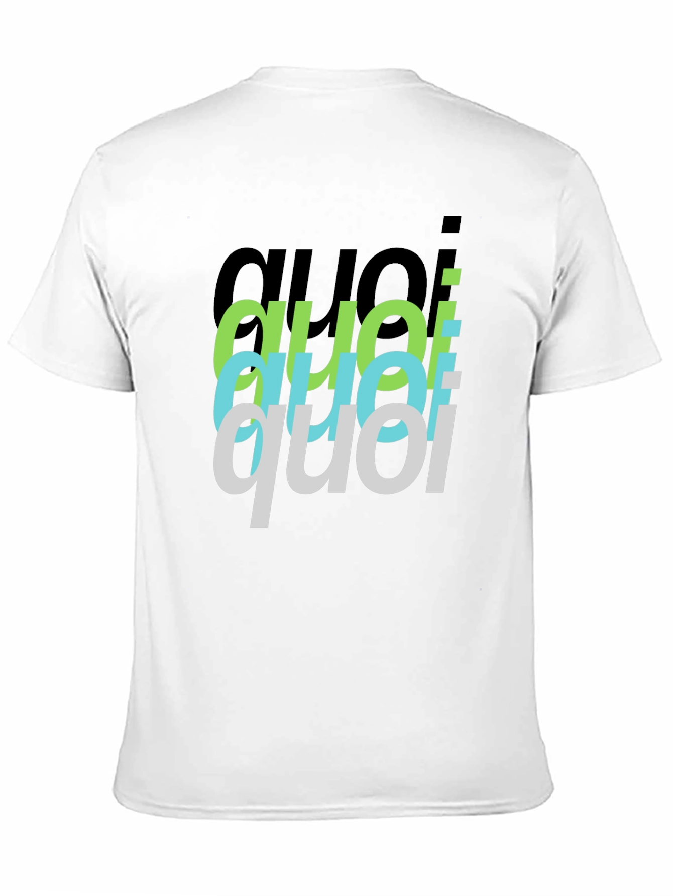 Quoi Stacked Graphic Black T-Shirt
