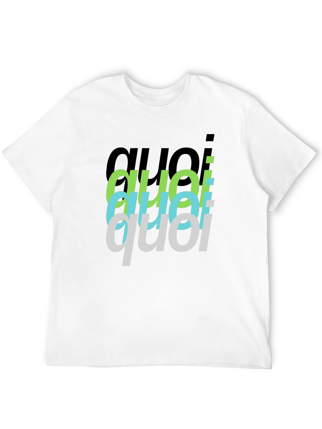 Quoi Stacked Graphic Black T-Shirt