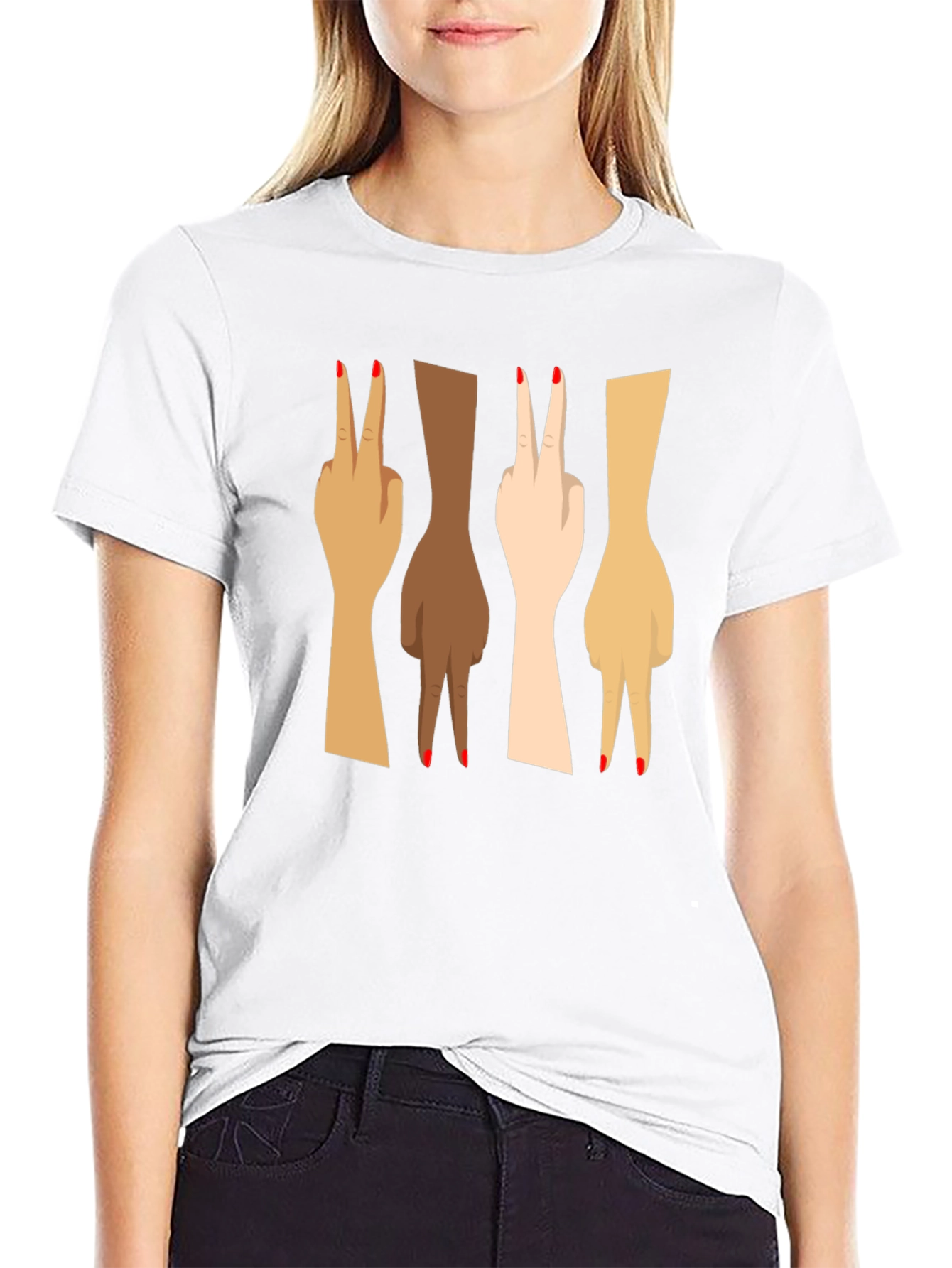 Diversity Peace Sign Graphic Tee