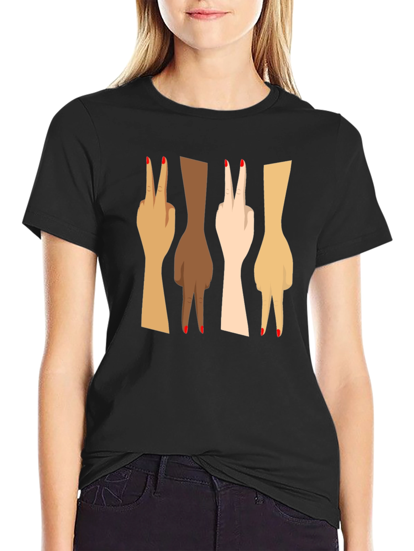Diversity Peace Sign Graphic Tee