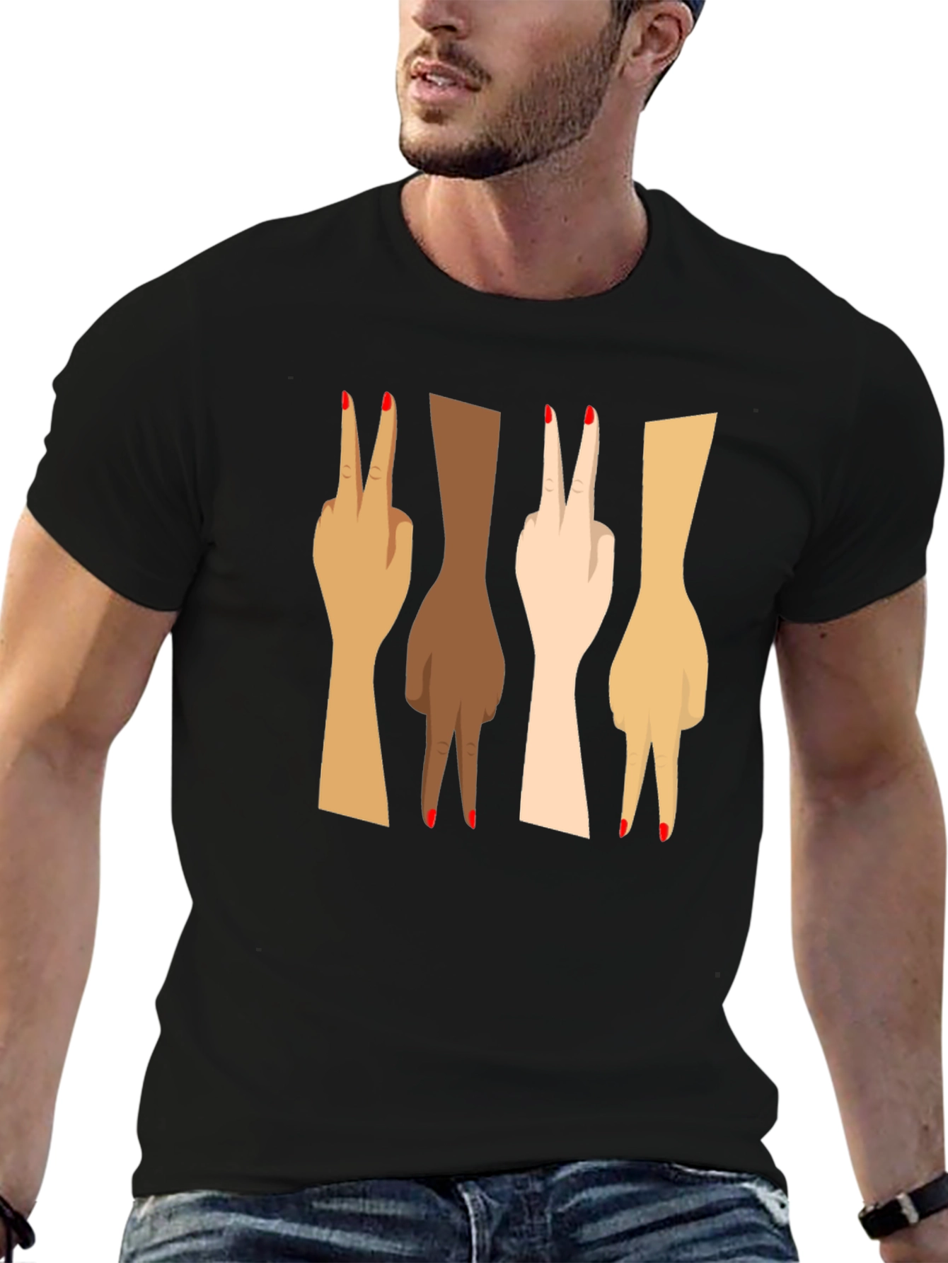 Diversity Peace Sign Graphic Tee