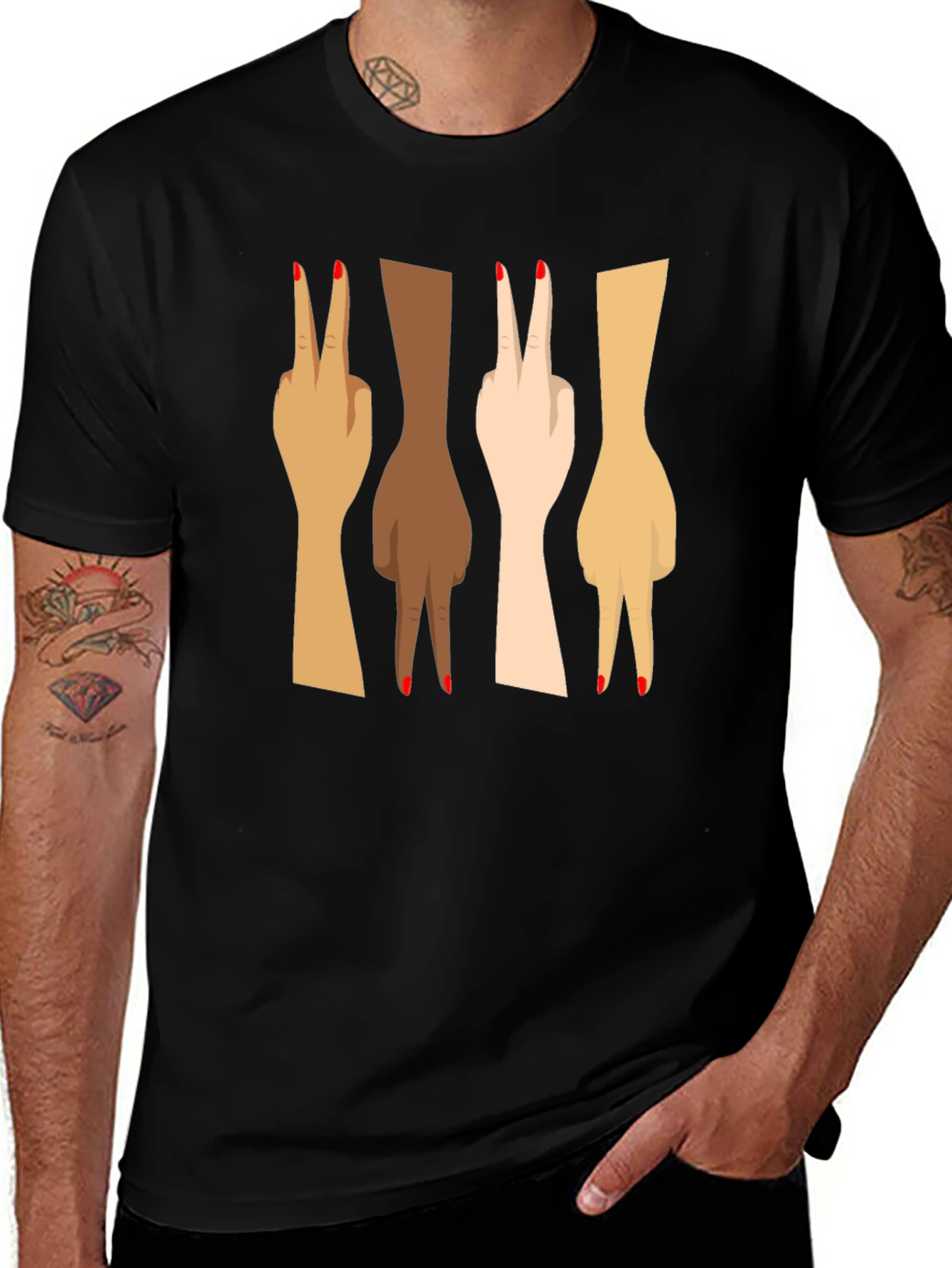 Diversity Peace Sign Graphic Tee