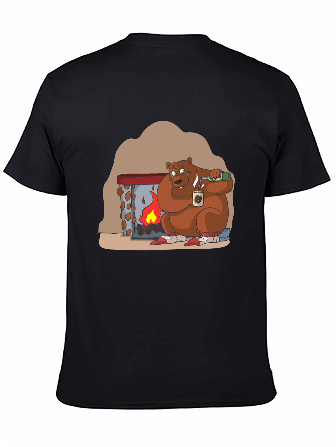 Cozy Bear by Fire T-Shirt