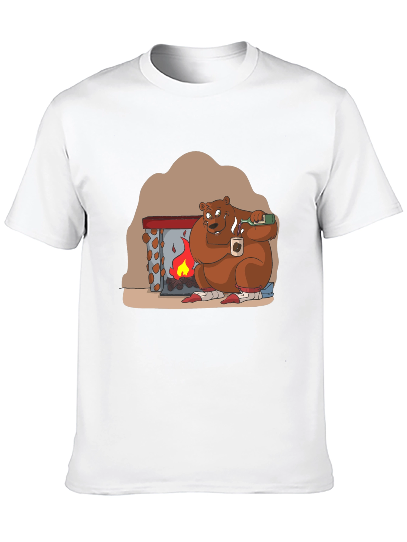 Cozy Bear by Fire T-Shirt