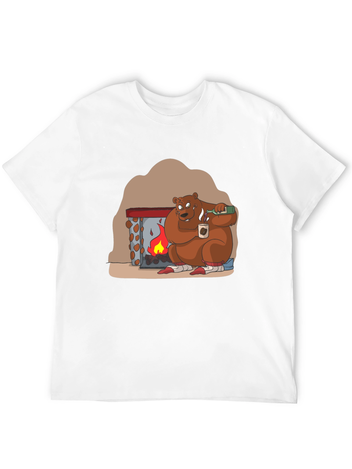 Cozy Bear by Fire T-Shirt
