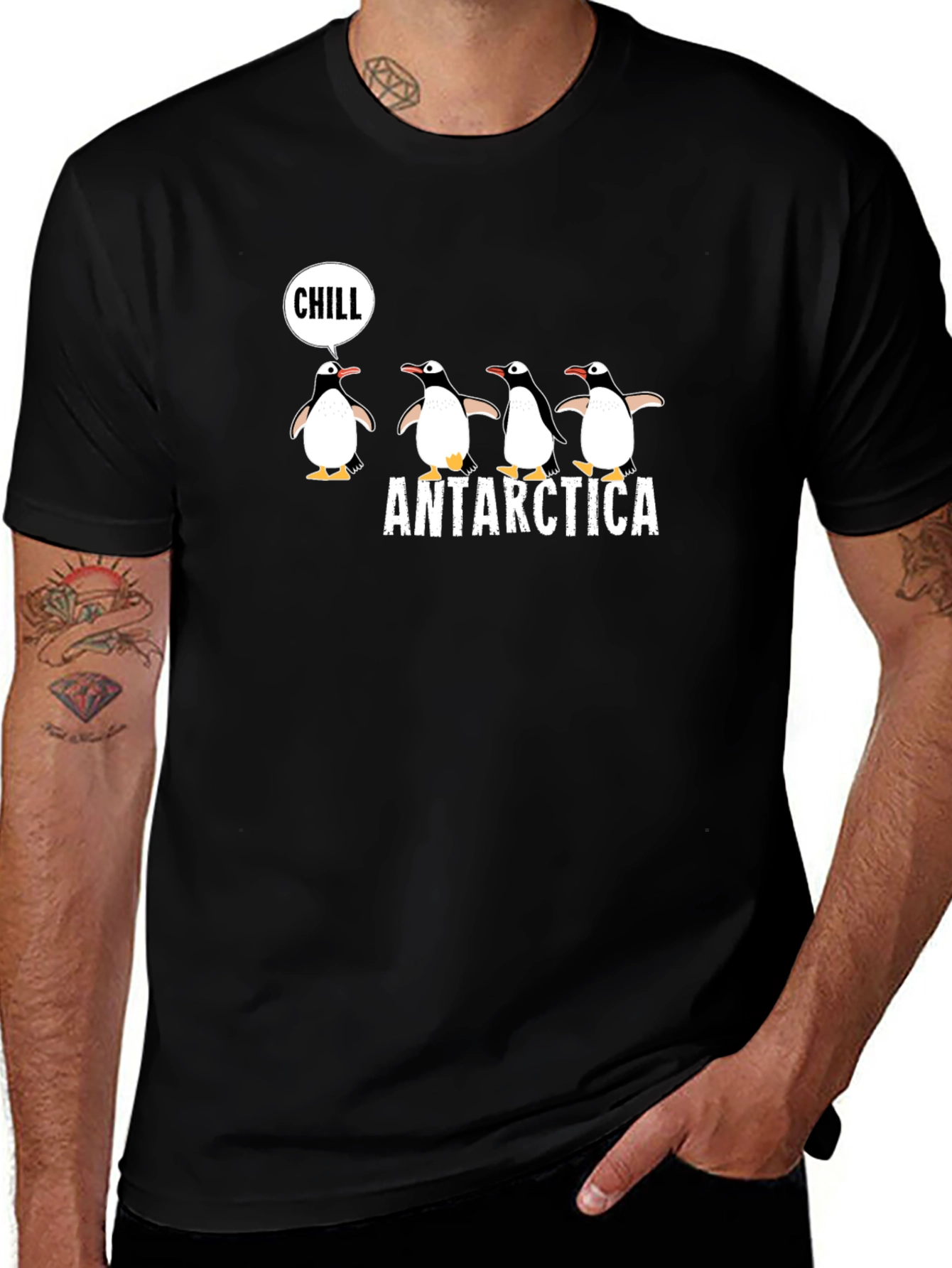 Antarctica Penguins Chill T-Shirt