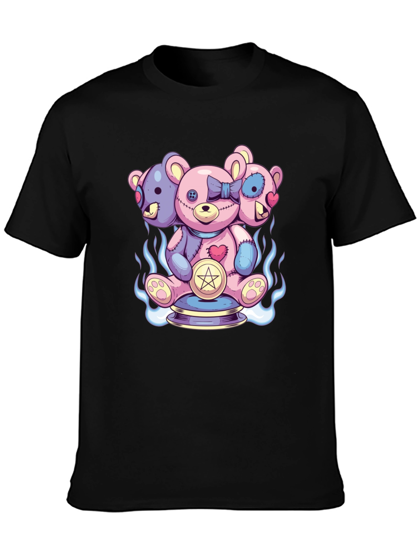 Three-Headed Teddy Bear Graphic Tee