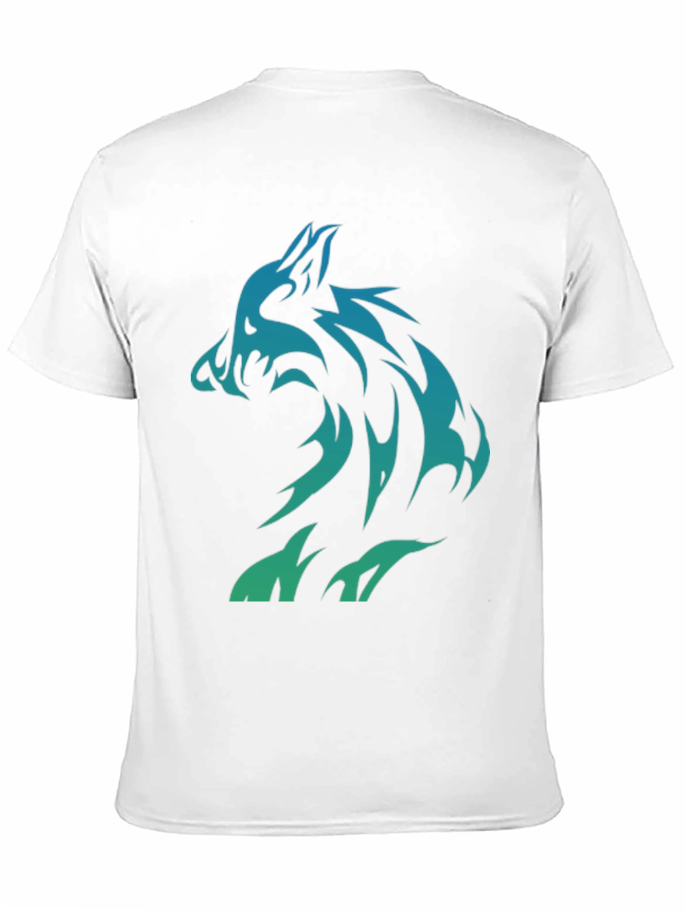 Tribal Wolf Graphic Tee - Mens Black T-Shirt