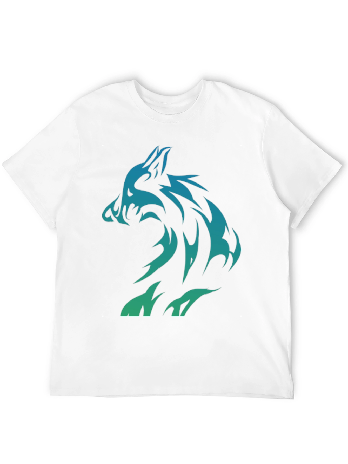 Tribal Wolf Graphic Tee - Mens Black T-Shirt