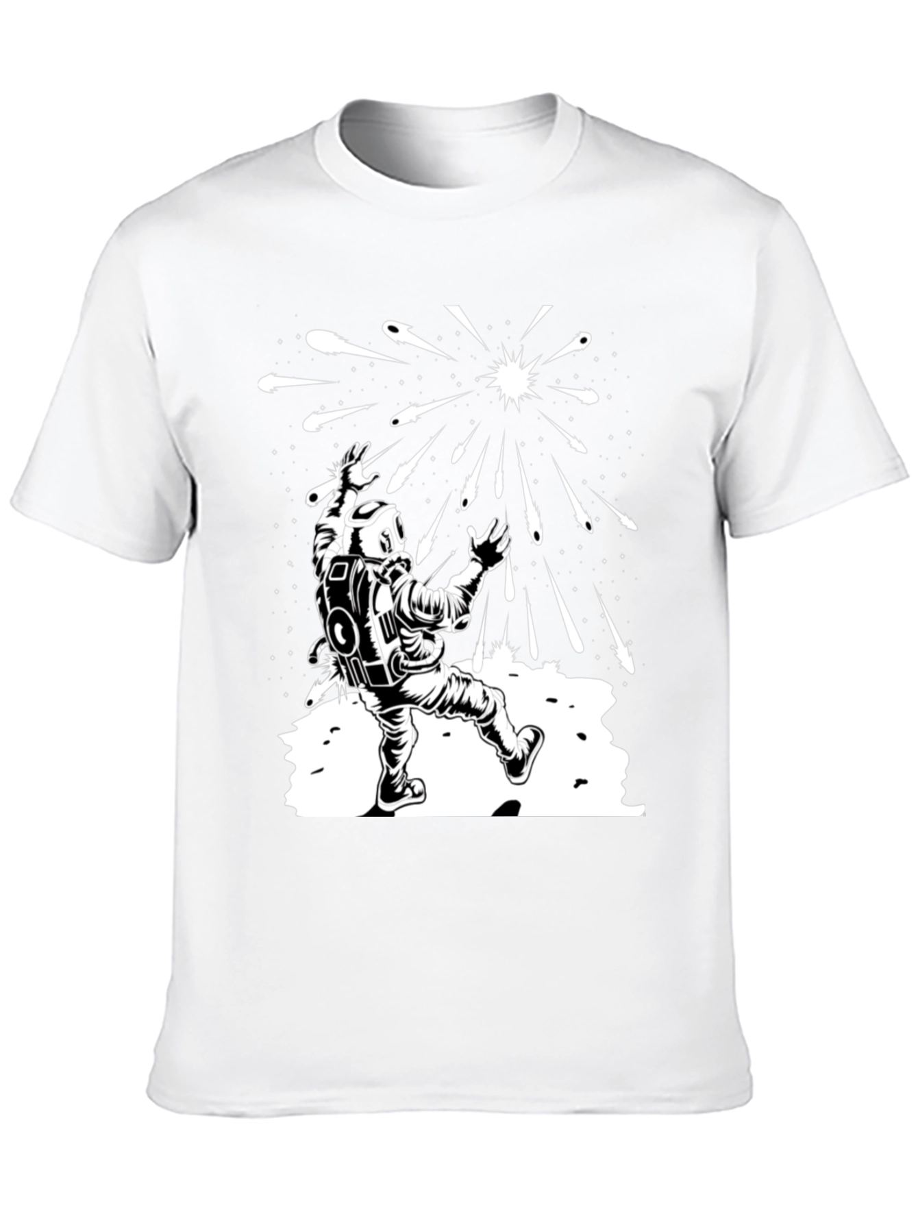 Astronaut Meteor Shower Graphic Tee