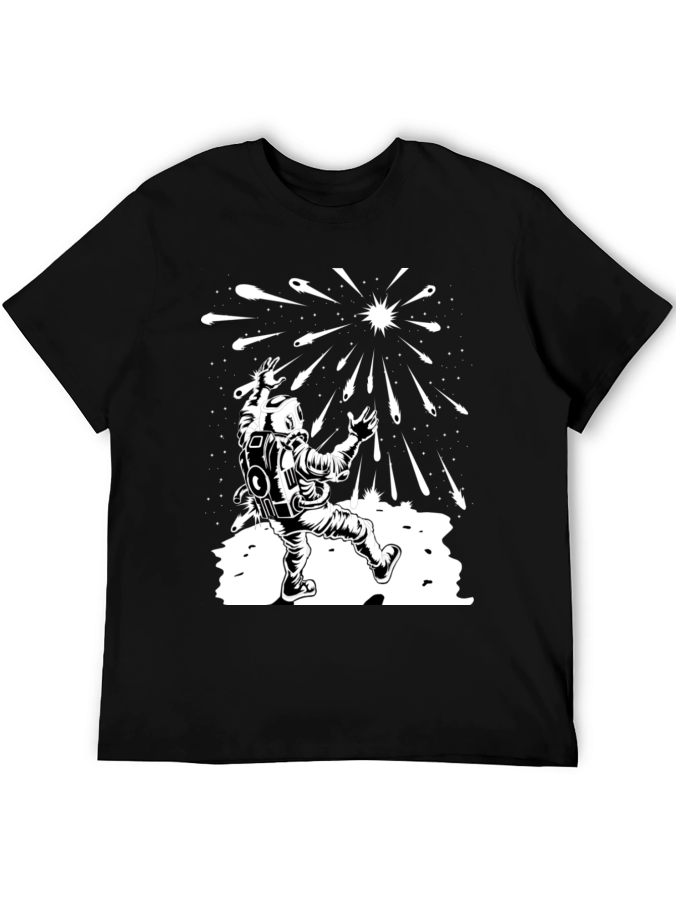 Astronaut Meteor Shower Graphic Tee