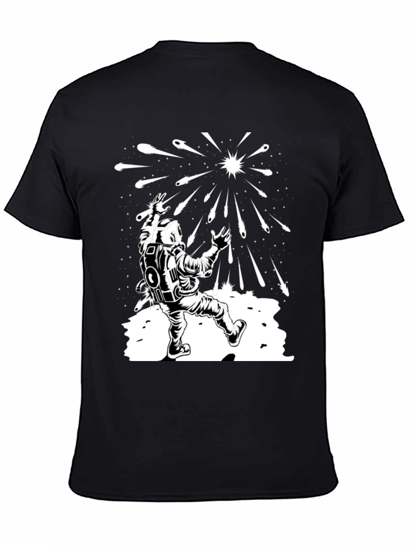 Astronaut Meteor Shower Graphic Tee