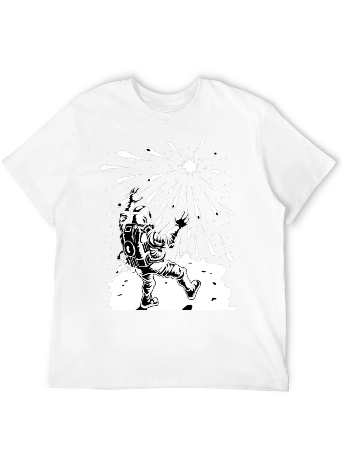 Astronaut Meteor Shower Graphic Tee