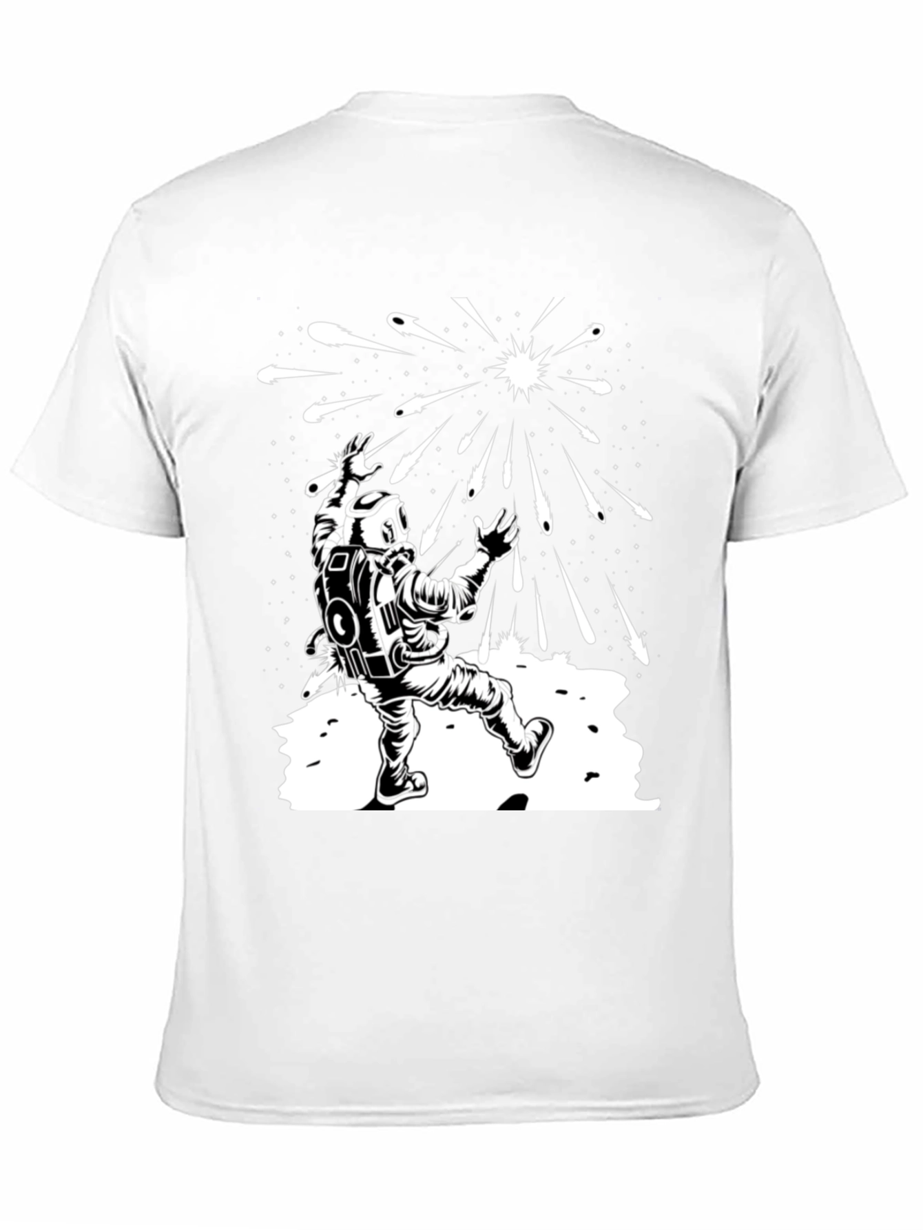 Astronaut Meteor Shower Graphic Tee