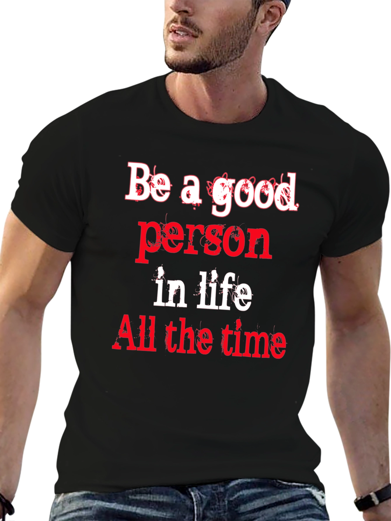 Be a Good Person Graphic Tee - Black