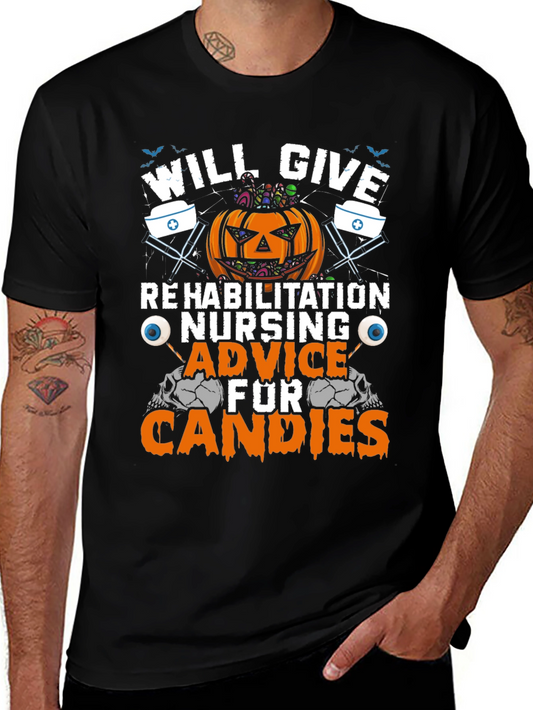 Halloween Nurse T-Shirt - Will Give Advice for Candies