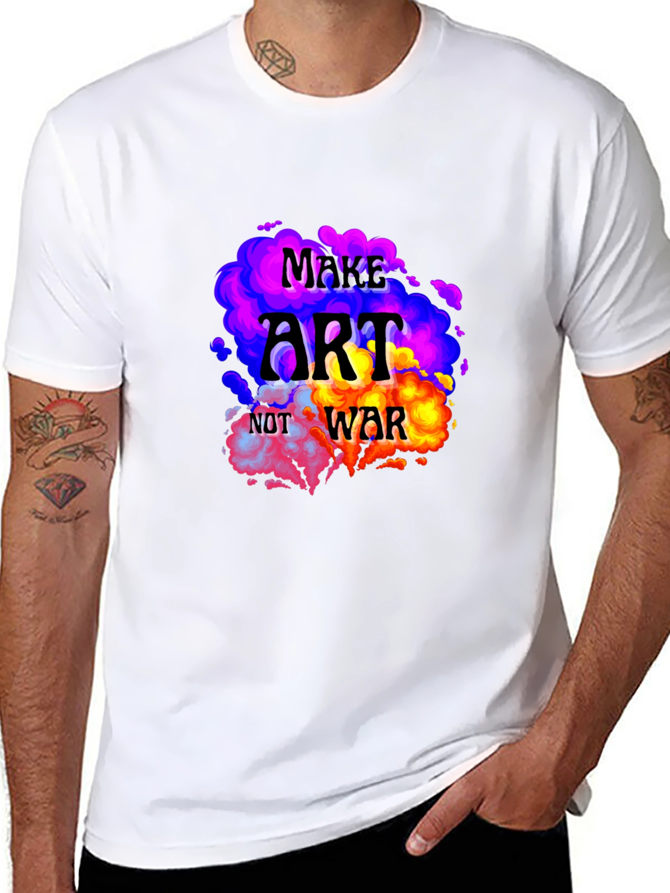 Make Art Not War Graphic T-Shirt