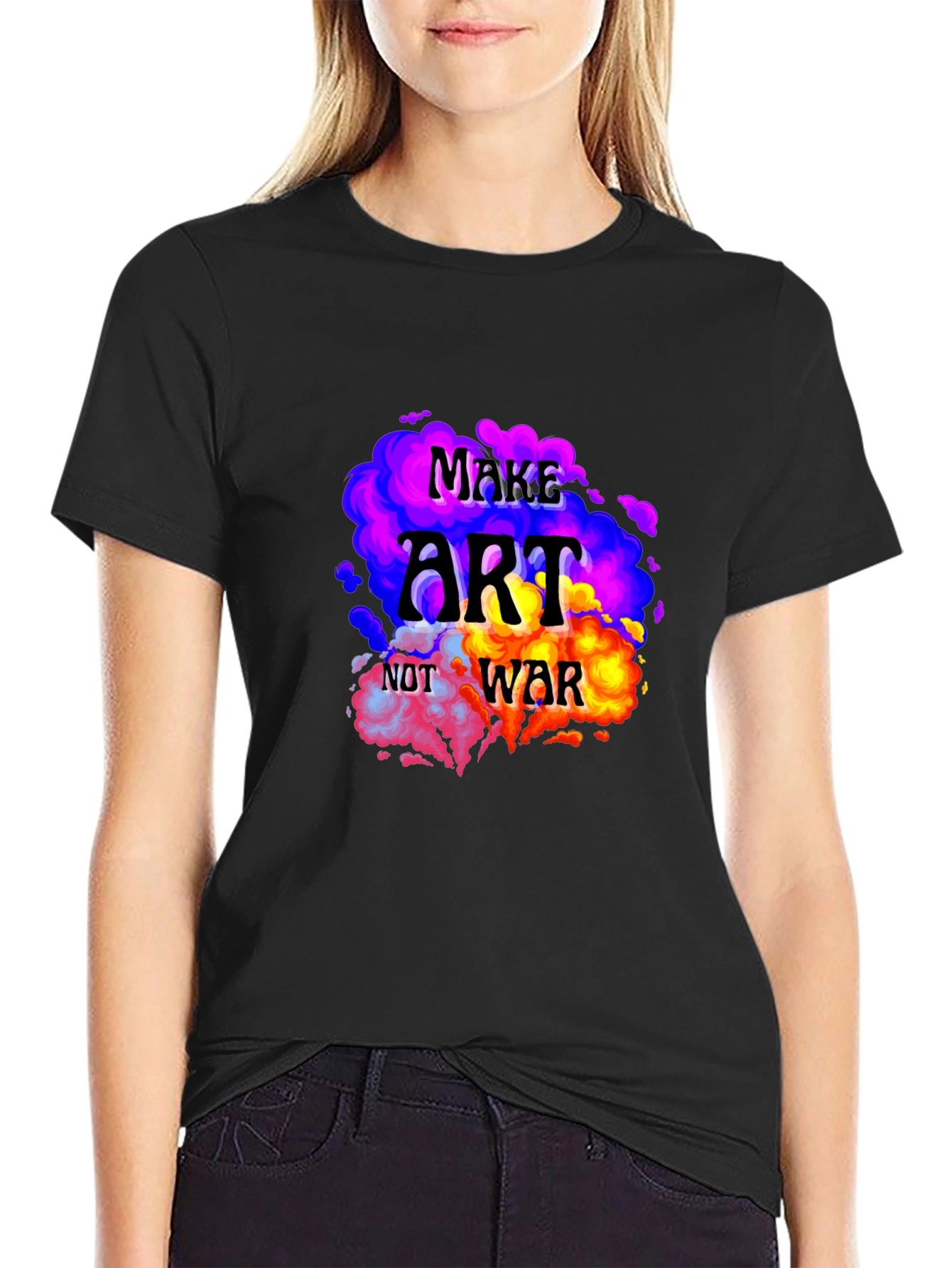Make Art Not War Graphic T-Shirt
