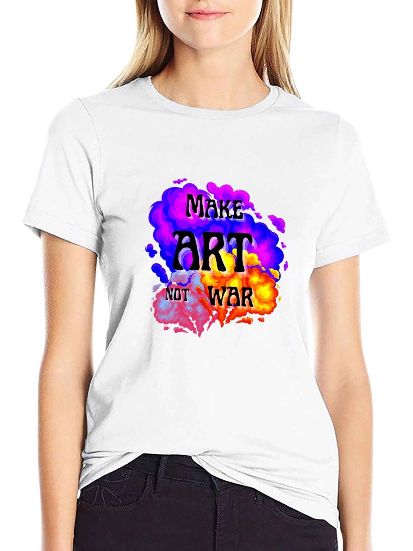 Make Art Not War Graphic T-Shirt