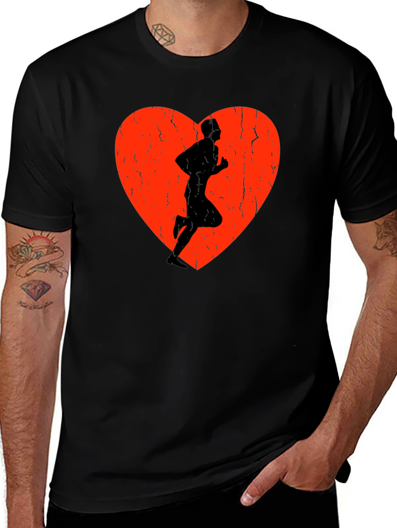 Runner Heart Graphic Tee - Sporty Style